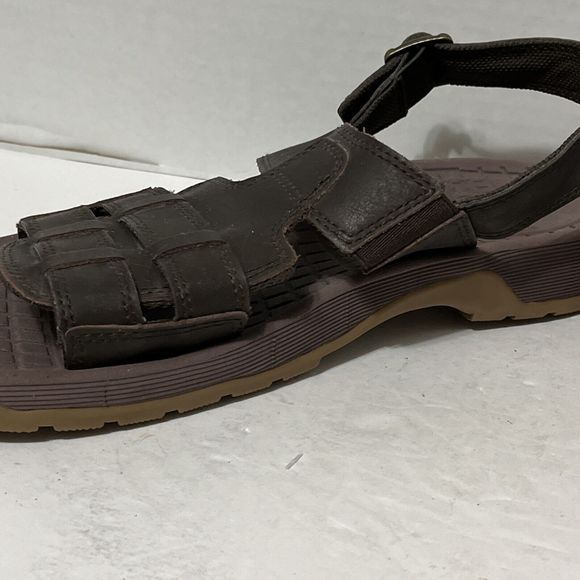 Doc Martens Men’s Size 12 Wharf AW004  Brown Sandals Ankle Strap Weave Woven - Picture 4 of 11
